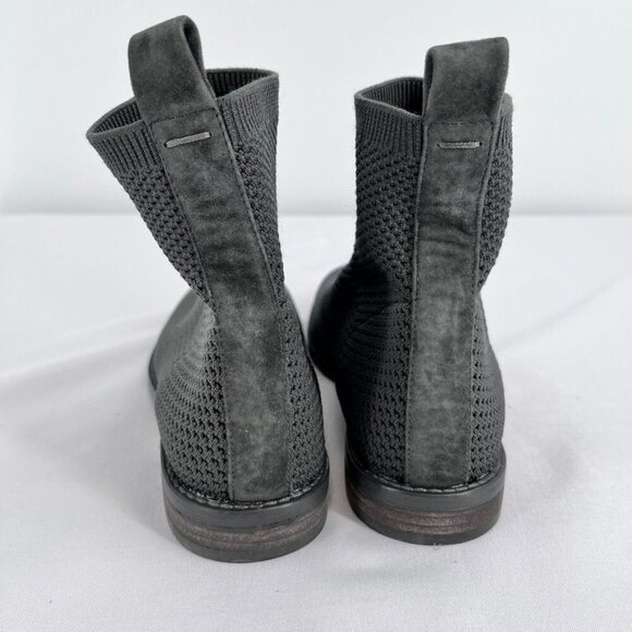 Eileen Fisher Jude Recycled Stretch Knit Bootie Size 6.5 Grey Ankle Boot - Picture 4 of 12